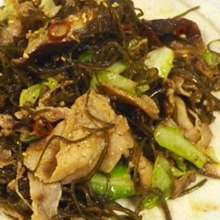 豚昆布椎茸キャベツの豆鼓醤炒め